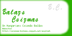 balazs csizmas business card